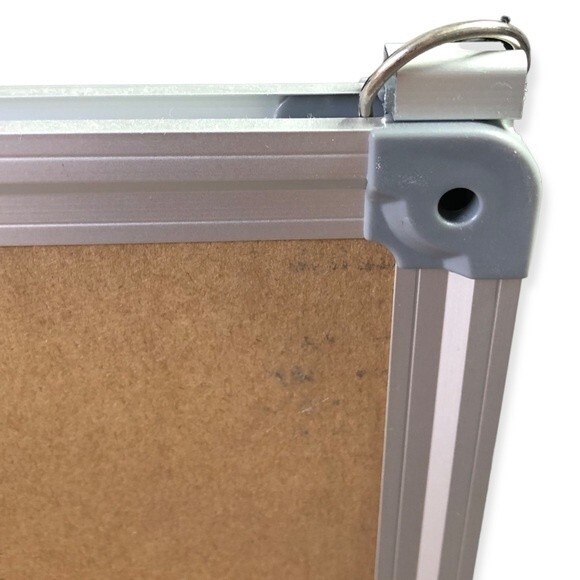 Large Grey Wall Mounted Office Home Framed Pin Notice Board - Picture 3 of 4